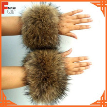 Raccoon Fur Cuff para fabricante de prendas de vestir